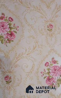 DE40800 | 10 Meter x 21 Inch PVC Florals Look Wallpaper - 57 Sq. Ft. | Minimum 15% wastage during installation
