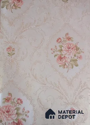 DE40802 | 10 Meter x 21 Inch PVC Florals Look Wallpaper - 57 Sq. Ft. | Minimum 15% wastage during installation