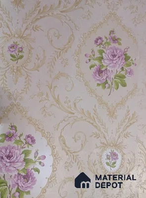 DE40803 | 10 Meter x 21 Inch PVC Florals Look Wallpaper - 57 Sq. Ft. | Minimum 15% wastage during installation