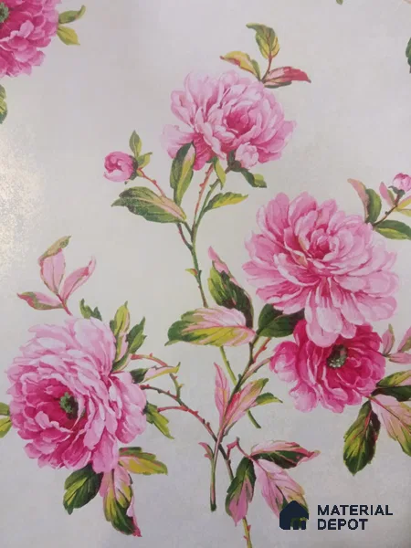 DE40816 | 10 Meter x 21 Inch PVC Florals Look Wallpaper - 57 Sq. Ft. | Minimum 15% wastage during installation