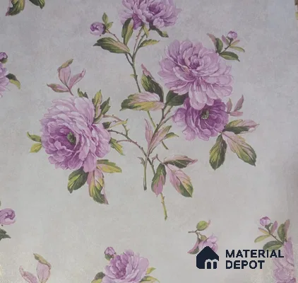 DE40817 | 10 Meter x 21 Inch PVC Florals Look Wallpaper - 57 Sq. Ft. | Minimum 15% wastage during installation