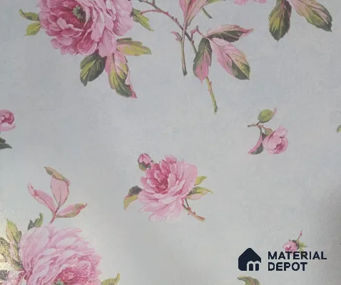 DE40819 | 10 Meter x 21 Inch PVC Florals Look Wallpaper - 57 Sq. Ft. | Minimum 15% wastage during installation