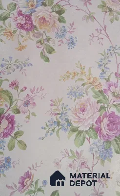 DE40831 | 10 Meter x 21 Inch PVC Florals Look Wallpaper - 57 Sq. Ft. | Minimum 15% wastage during installation