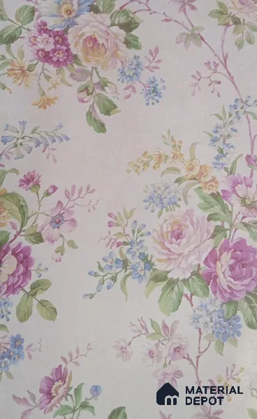 DE40831 | 10 Meter x 21 Inch PVC Florals Look Wallpaper - 57 Sq. Ft. | Minimum 15% wastage during installation