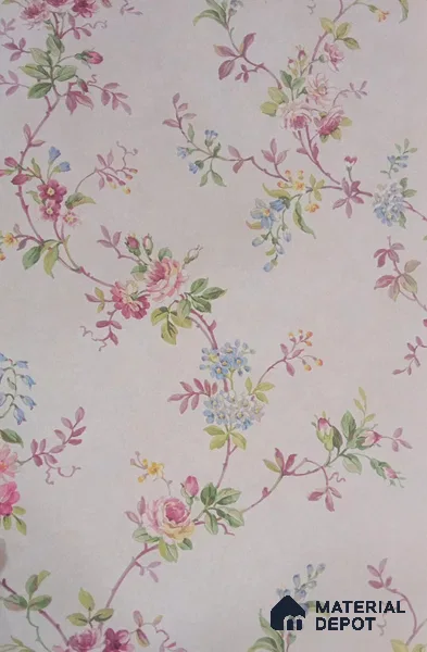 DE40835 | 10 Meter x 21 Inch PVC Florals Look Wallpaper - 57 Sq. Ft. | Minimum 15% wastage during installation