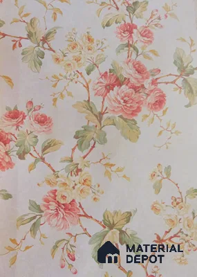 DE40844 | 10 Meter x 21 Inch PVC Florals Look Wallpaper - 57 Sq. Ft. | Minimum 15% wastage during installation