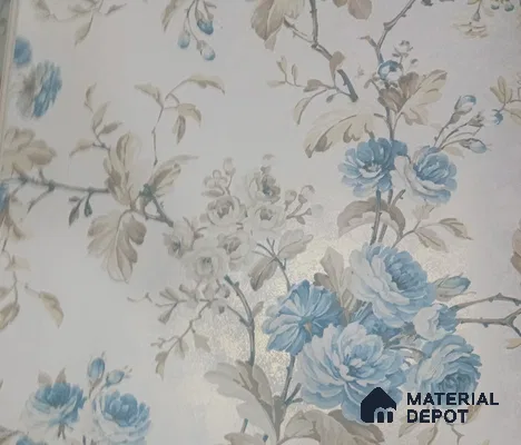 DE40845 | 10 Meter x 21 Inch PVC Florals Look Wallpaper - 57 Sq. Ft. | Minimum 15% wastage during installation