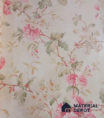 DE40846 | 10 Meter x 21 Inch PVC Florals Look Wallpaper - 57 Sq. Ft. | Minimum 15% wastage during installation