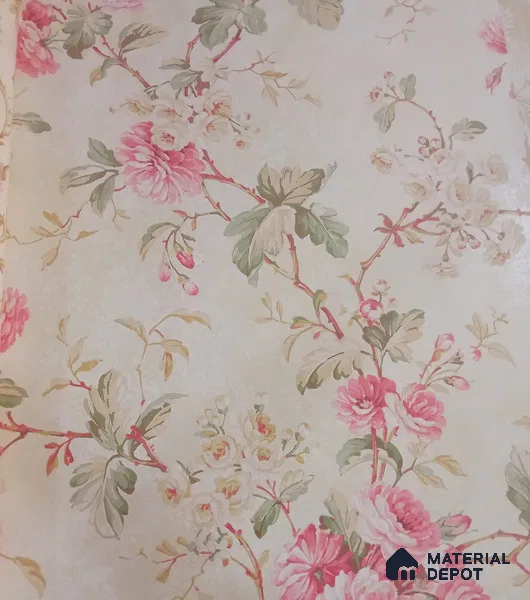 DE40846 | 10 Meter x 21 Inch PVC Florals Look Wallpaper - 57 Sq. Ft. | Minimum 15% wastage during installation