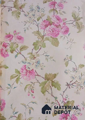 DE40848 | 10 Meter x 21 Inch PVC Florals Look Wallpaper - 57 Sq. Ft. | Minimum 15% wastage during installation