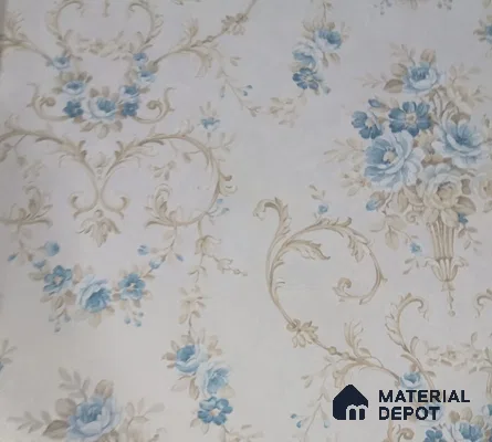 DE40850 | 10 Meter x 21 Inch PVC Florals Look Wallpaper - 57 Sq. Ft. | Minimum 15% wastage during installation