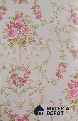 DE40852 | 10 Meter x 21 Inch PVC Florals Look Wallpaper - 57 Sq. Ft. | Minimum 15% wastage during installation