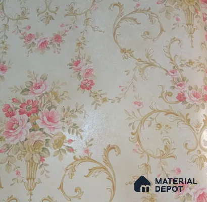 DE40851 | 10 Meter x 21 Inch PVC Florals Look Wallpaper - 57 Sq. Ft. | Minimum 15% wastage during installation