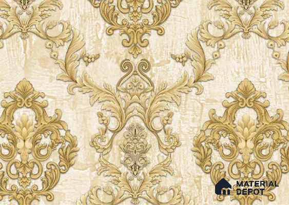 FE504-1 | 10 Meter x 21 Inch PVC Damask Look Wallpaper - 57 Sq. Ft. | Minimum 15% wastage during installation