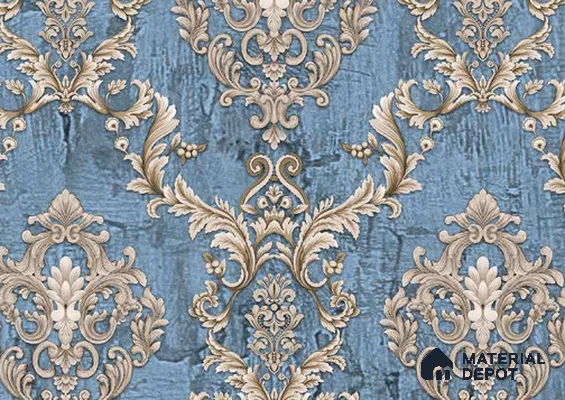 FE504-3 | 10 Meter x 21 Inch PVC Damask Look Wallpaper - 57 Sq. Ft. | Minimum 15% wastage during installation