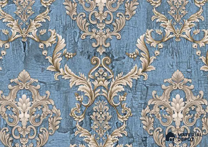 FE504-3 | 10 Meter x 21 Inch PVC Damask Look Wallpaper - 57 Sq. Ft. | Minimum 15% wastage during installation