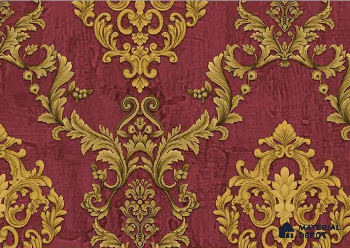 FE504-4 | 10 Meter x 21 Inch PVC Damask Look Wallpaper - 57 Sq. Ft. | Minimum 15% wastage during installation