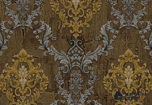 FE504-6 | 10 Meter x 21 Inch PVC Damask Look Wallpaper - 57 Sq. Ft. | Minimum 15% wastage during installation