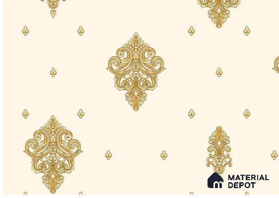 FE507-2 | 10 Meter x 21 Inch PVC Damask Look Wallpaper - 57 Sq. Ft. | Minimum 15% wastage during installation