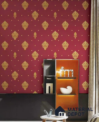 FE507-3 | 10 Meter x 21 Inch PVC Damask Look Wallpaper - 57 Sq. Ft. | Minimum 15% wastage during installation
