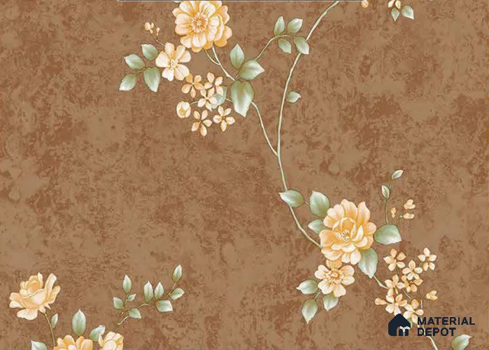 FE508-1 | 10 Meter x 21 Inch PVC Florals Look Wallpaper - 57 Sq. Ft. | Minimum 15% wastage during installation