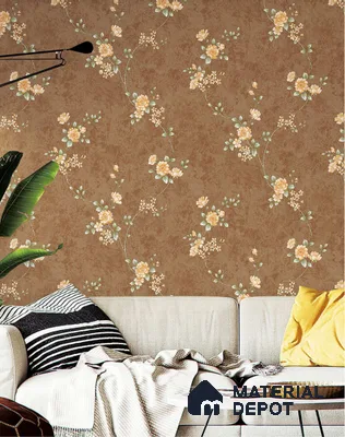 FE508-1 | 10 Meter x 21 Inch PVC Florals Look Wallpaper - 57 Sq. Ft. | Minimum 15% wastage during installation