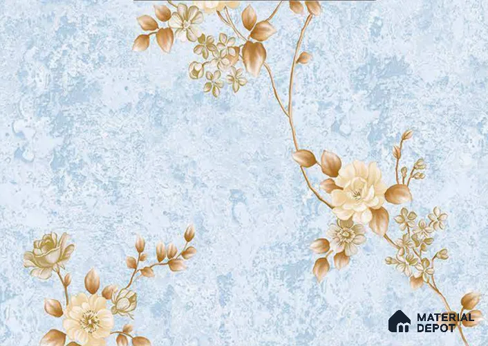 FE508-2 | 10 Meter x 21 Inch PVC Florals Look Wallpaper - 57 Sq. Ft. | Minimum 15% wastage during installation