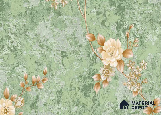 FE508-3 | 10 Meter x 21 Inch PVC Florals Look Wallpaper - 57 Sq. Ft. | Minimum 15% wastage during installation