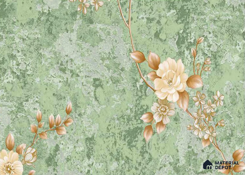 FE508-3 | 10 Meter x 21 Inch PVC Florals Look Wallpaper - 57 Sq. Ft. | Minimum 15% wastage during installation