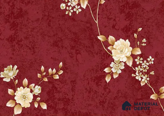 FE508-4 | 10 Meter x 21 Inch PVC Florals Look Wallpaper - 57 Sq. Ft. | Minimum 15% wastage during installation