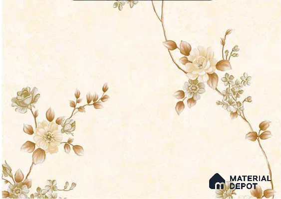 FE508-5 | 10 Meter x 21 Inch PVC Florals Look Wallpaper - 57 Sq. Ft. | Minimum 15% wastage during installation
