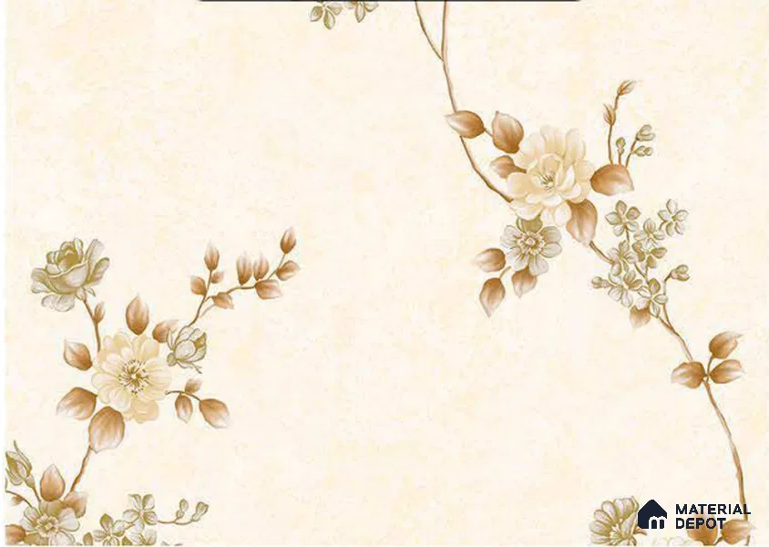 FE508-5 | 10 Meter x 21 Inch PVC Florals Look Wallpaper - 57 Sq. Ft. | Minimum 15% wastage during installation