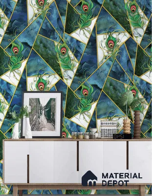 FE509-2 | 10 Meter x 21 Inch PVC Geometric Look Wallpaper - 57 Sq. Ft. | Minimum 15% wastage during installation