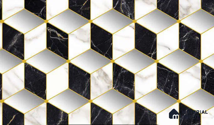 FE510-1 | 10 Meter x 21 Inch PVC Geometric Look Wallpaper - 57 Sq. Ft. | Minimum 15% wastage during installation
