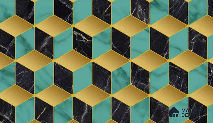 FE510-2 | 10 Meter x 21 Inch PVC Geometric Look Wallpaper - 57 Sq. Ft. | Minimum 15% wastage during installation