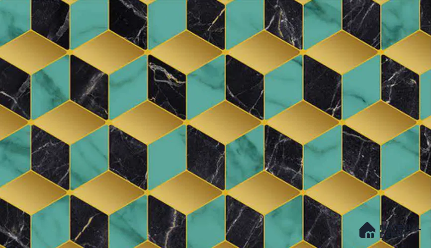 FE510-2 | 10 Meter x 21 Inch PVC Geometric Look Wallpaper - 57 Sq. Ft. | Minimum 15% wastage during installation