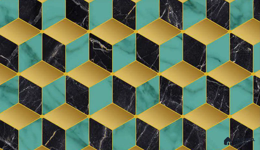 FE510-2 | 10 Meter x 21 Inch PVC Geometric Look Wallpaper - 57 Sq. Ft. | Minimum 15% wastage during installation