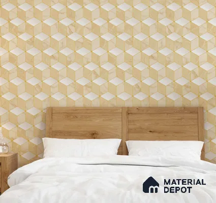 FE510-4 | 10 Meter x 21 Inch PVC Geometric Look Wallpaper - 57 Sq. Ft. | Minimum 15% wastage during installation