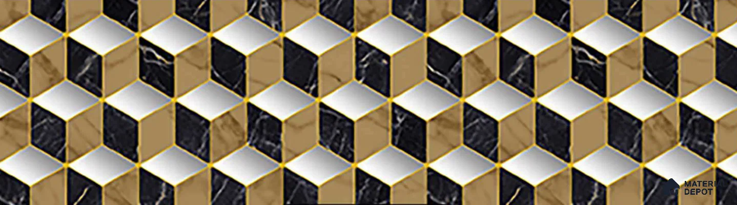 FE510-5 | 10 Meter x 21 Inch PVC Geometric Look Wallpaper - 57 Sq. Ft. | Minimum 15% wastage during installation