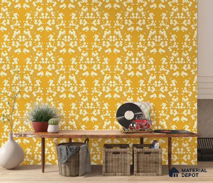 FL-2334 | 10 Meter x 21 Inch Non Woven Tropical Look Wallpaper - 57 Sq. Ft.
