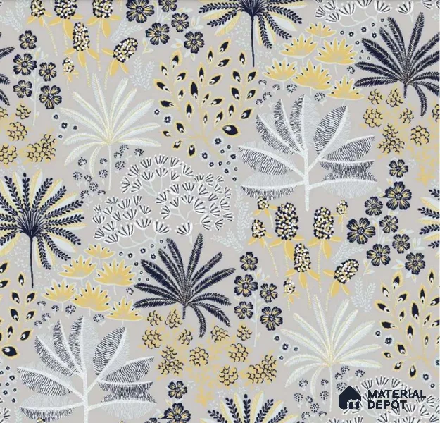 FL-2343 | 10 Meter x 21 Inch Non Woven Florals Look Wallpaper - 57 Sq. Ft.