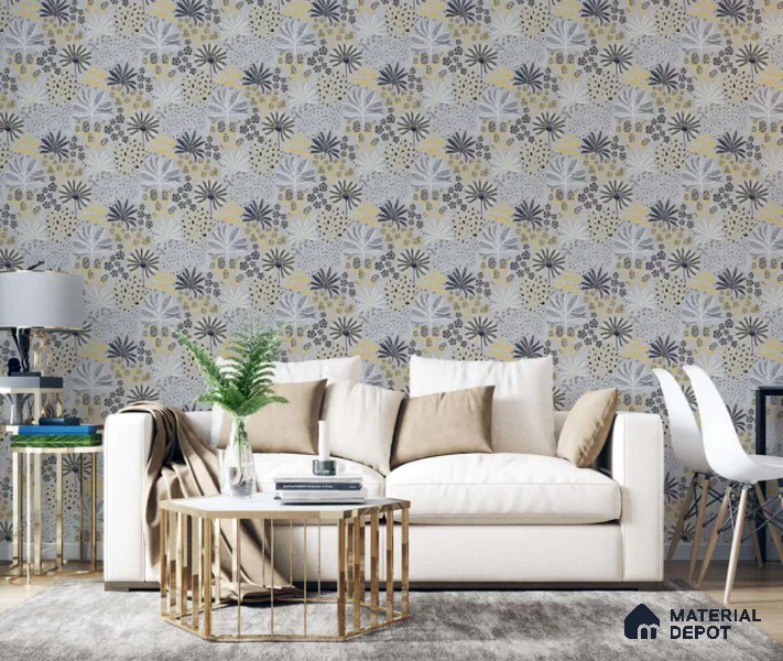 FL-2343 | 10 Meter x 21 Inch Non Woven Florals Look Wallpaper - 57 Sq. Ft.