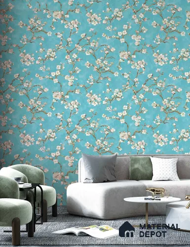 OR05-4 | 5 Meter x 42 Inch PVC Florals Look Wallpaper - 57 Sq. Ft. | Minimum 15% wastage during installation