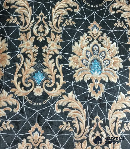 RD2501 | 5 Meter x 42 Inch PVC Damask Look Wallpaper - 57 Sq. Ft. | Minimum 15% wastage during installation