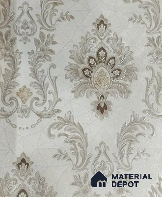 RD2503 | 5 Meter x 42 Inch PVC Damask Look Wallpaper - 57 Sq. Ft. | Minimum 15% wastage during installation