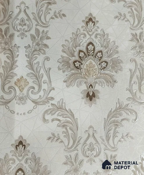 RD2503 | 5 Meter x 42 Inch PVC Damask Look Wallpaper - 57 Sq. Ft. | Minimum 15% wastage during installation