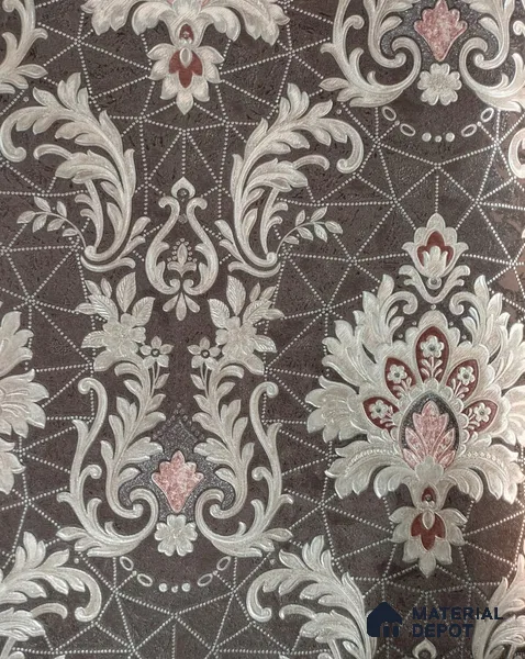 RD2505 | 5 Meter x 42 Inch PVC Damask Look Wallpaper - 57 Sq. Ft. | Minimum 15% wastage during installation