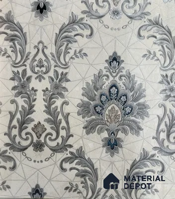 RD2506 | 5 Meter x 42 Inch PVC Damask Look Wallpaper - 57 Sq. Ft. | Minimum 15% wastage during installation