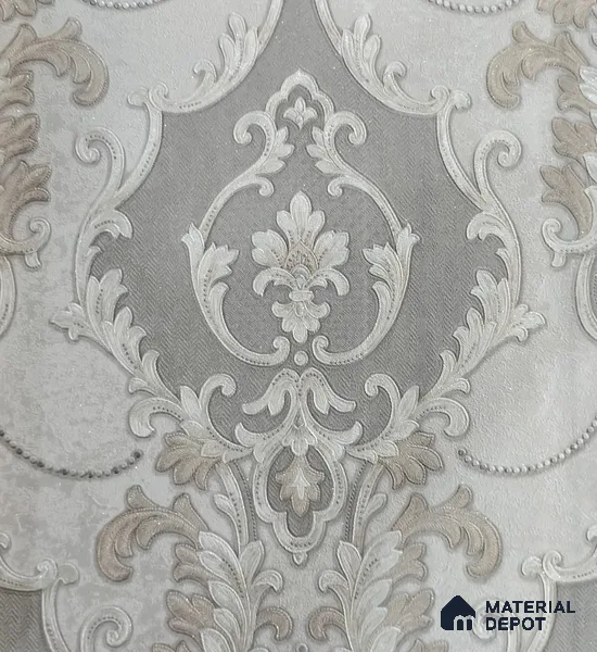 RD2509 | 5 Meter x 42 Inch PVC Damask Look Wallpaper - 57 Sq. Ft. | Minimum 15% wastage during installation