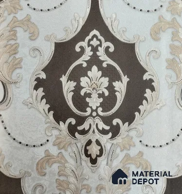 RD2511 | 5 Meter x 42 Inch PVC Damask Look Wallpaper - 57 Sq. Ft. | Minimum 15% wastage during installation
